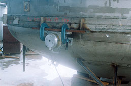 Stainless steel inlet being stress relieved by VSR